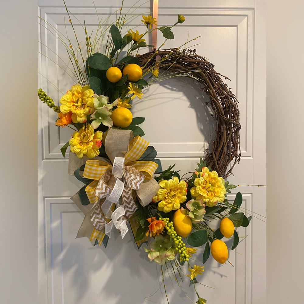 Beautiful new wreath with lemons